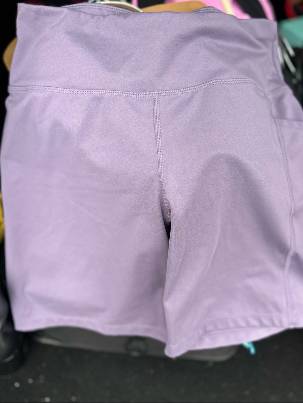 DKNY Lavender Athletic High-Rise Shorts